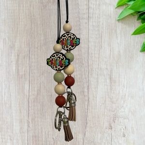 Teacher Leopard Lanyard